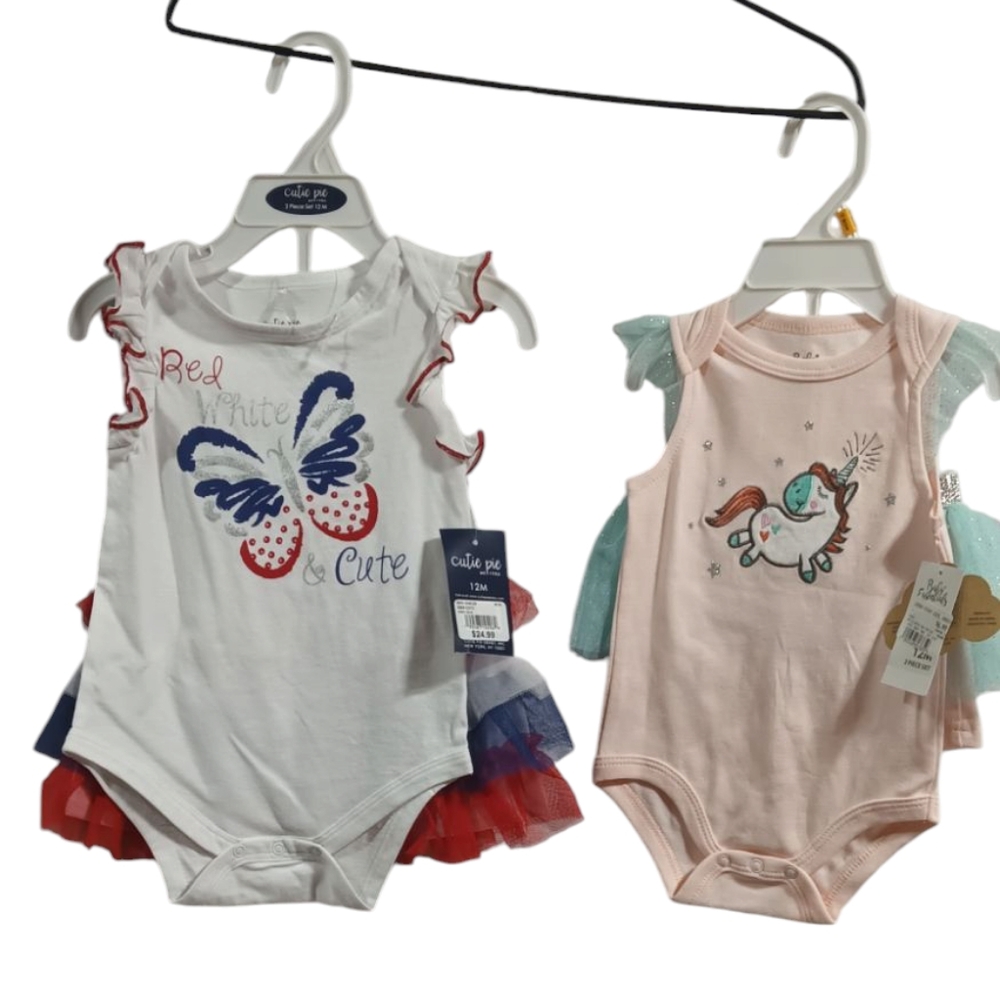 NWT Cutie pie 2 piece set and Baby essentials 2 piece set